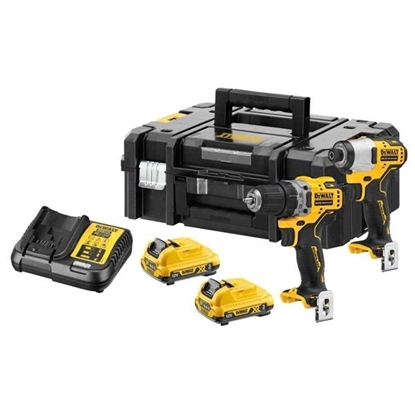 Picture of DeWalt DCK2110L2T 12v XR Compact Drill Driver & Impact Driver Twin Kit (2x3Ah)