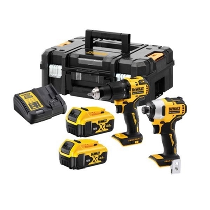 Picture of DeWalt DCK2062M2T 18V Brushless Combi Drill & Impact Driver Twin Kit (2x4Ah)