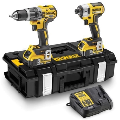 Picture of DeWalt DCK266P2 Combi Drill & Impact Driver XR 18V Brushless Kit (2x5Ah)