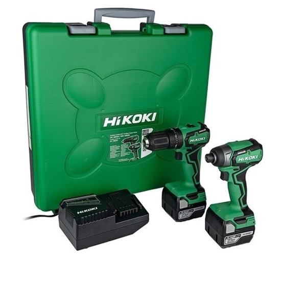 Picture of Hikoki KC18DDX 18V Brushless Twin Kit DV18DD Combi Drill & WH18DD Impact Driver (2x5Ah)