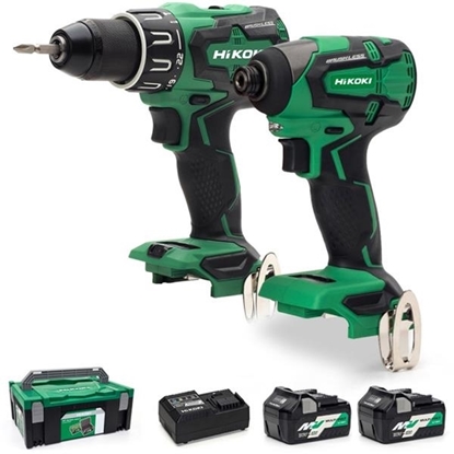 Picture of HIKOKI 18V COMBI DRILL & IMPACT DRIVER TWIN KIT