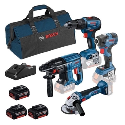 Picture of Bosch 4 Piece Brushless Power tool Kit (3x4Ah)