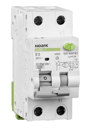 Picture of Residual Circuit Breaker with Overcurrent protection Ex9BL-N 1P+N B32 A 100mA