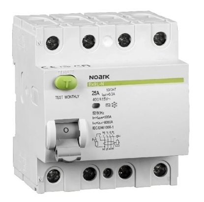 Picture of Residual Current Circuit Breaker Ex9L-N 4P 63A A 100mA