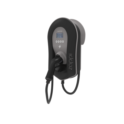 Picture of Zappi 7kW to 22kW – tethered – Black with in-build Hub