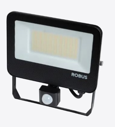 Picture of ROBUS SELEST 30W Floodlight With PIR IP65 CCT3 Black c/w 1m Flex