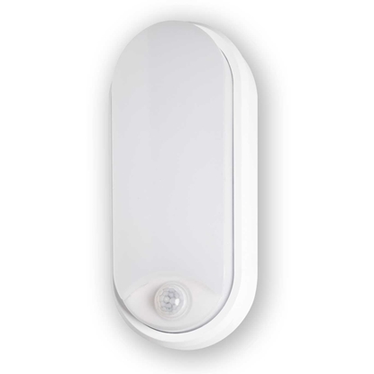Picture of SGD LED CCT Oval Multi Watt (9w, 12w, 18w) PIR Sensor Bulkhead White, IP65, (3000K, 4000K, 6500K)