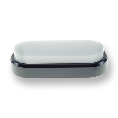 Picture of SGD LED CCT Oval Multi Watt (9w, 12w, 18w) Bulkhead BLACK , IP65, CCT (3000K, 4000K, 6500K)
